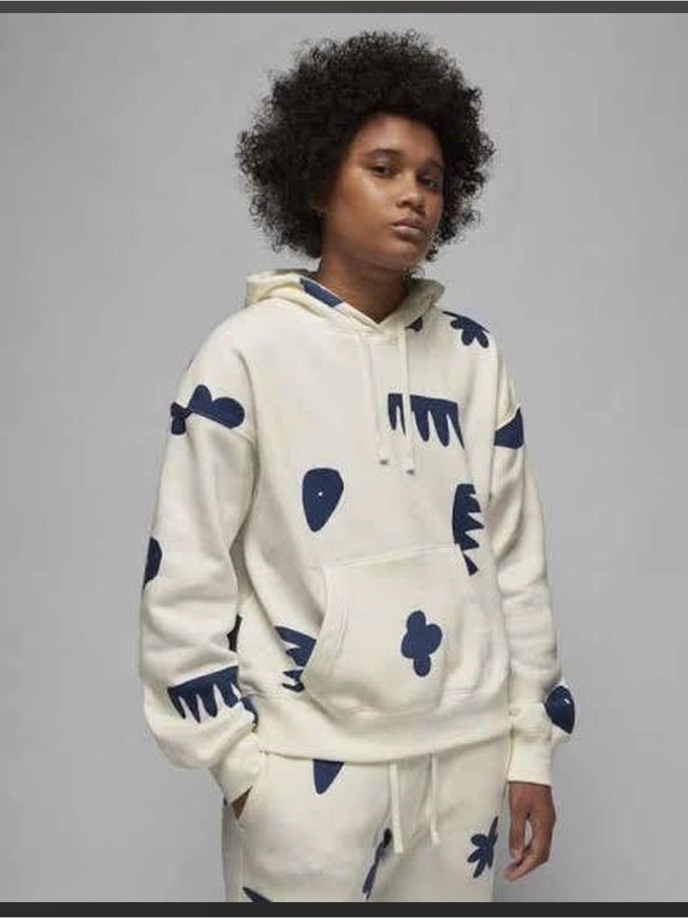 Jordan white and blue hoodie Size M